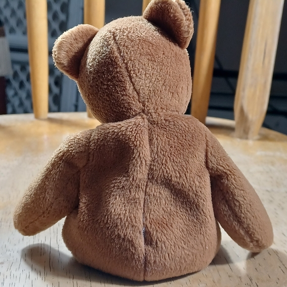 ✓Ty Beanie Babies  Teddy 1993 Brown Bear Plush Stuffed Animal Toy 9" tall - Picture 4 of 9